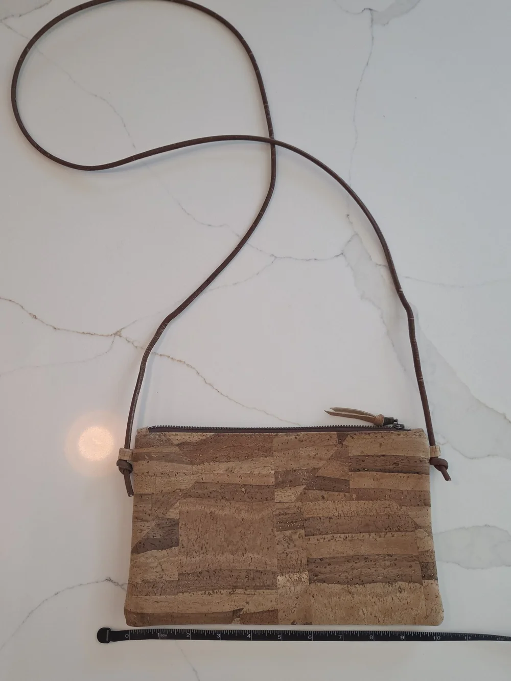 Eco Cork Crossbody Bag in Natural Brown